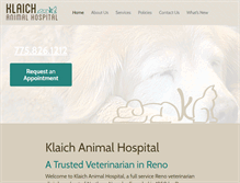 Tablet Screenshot of klaichanimalhospital.com